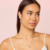Hebe Silver Crystal Thin Bigger Star Hoop