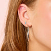 Hebe Silver Blue Thin Bigger Star Hoop