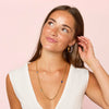 Hannah Gold Blue Tonal Chunky Chain Necklace