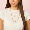 Maddie Gold Crystal Simple Stone Necklace