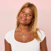 Hannah Silver Blue Tonal Chunky Chain Necklace