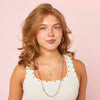 Maddie Silver Crystal Simple Stone Necklace