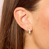 Evie Gold Crystal Huggie Earrings