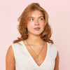 Ellie Silver Crystal Chunky Charm Chain Necklace