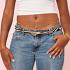 Ysabelle Gold Crystal Double Droplet Stacking Belly Chain