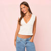 Ysabelle Silver Crystal Double Droplet Stacking Belly Chain
