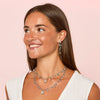 Freya Silver Crystal Droplet Statement Stud Earrings