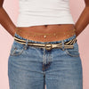 Lara Gold Crystal Double Star Stacking Belly Chain
