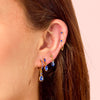 Annie Gold Blue Earring Stacker Set