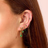 Annie Gold Green Earring Stacker Set