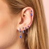 Annie Silver Blue Earring Stacker Set