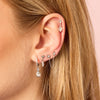 Annie Silver Crystal Earring Stacker Set