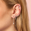 Yasmine Silver Crystal Droplet Earring Stacker Set