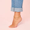 Georgia Gold Blue Droplet Anklet