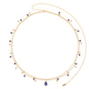 Lara Gold Blue Double Star Stacking Belly Chain