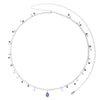 Lara Silver Blue Double Star Stacking Belly Chain