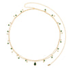 Lara Gold Green Double Star Stacking Belly Chain