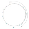 Lara Silver Turquoise Double Star Stacking Belly Chain