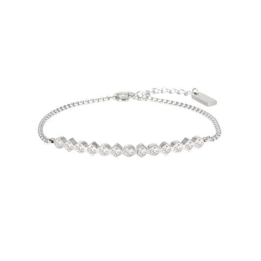 Lauren Silver Crystal Bracelet