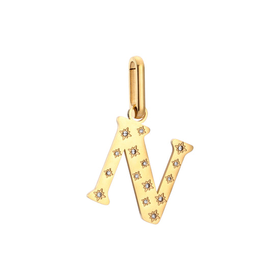 N Minnie Star Letter Charm