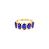 Lian Simple Stone Ring Blue & Gold