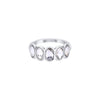 Lian Simple Stone Ring Crystal & Silver