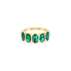Lian Simple Stone Ring Green & Gold
