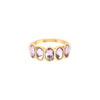 Lian Simple Stone Ring Pink & Gold Size N