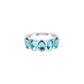 Lian Simple Stone Ring Turquoise & Silver Size L