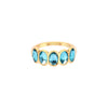 Lian Simple Stone Ring Turquoise & Gold