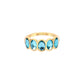 Lian Simple Stone Ring Turquoise & Gold Size L