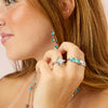 Lian Simple Stone Ring Turquoise & Silver