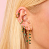 Lily Gold Green Dainty Ear Cuff