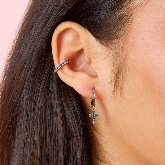 Lily Blue Gold Dainty Ear Cuff