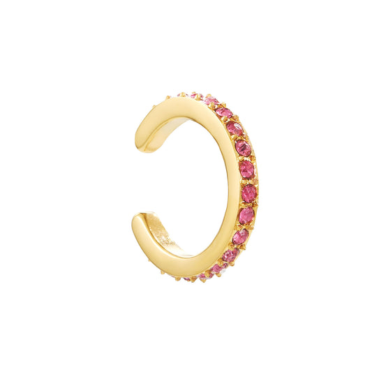 Lily Pink Gold Dainty Ear Cuff