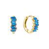 Lola Blue Gold Huggie Earrings
