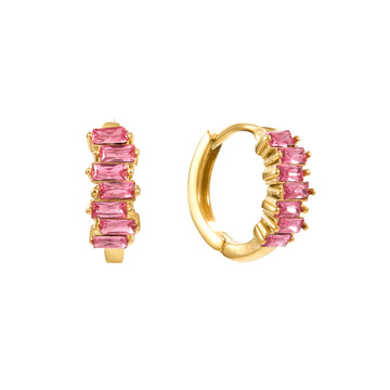 Lola Pink Huggie Earrings