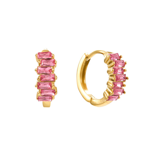 Lola Pink Huggie Earrings