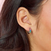 Lola Silver Rainbow Huggie Earrings