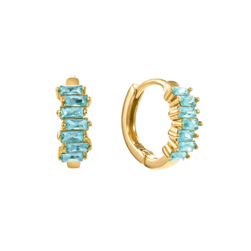Lola Turquoise Huggies Earrings