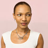 Chloe Crystal Silver Charm Necklace