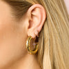 Petra Gold Multi-Pink Chunky Star Hoops