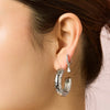 Petra Silver Crystal Chunky Star Hoops