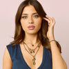 Chloe Blue Gold Charm Necklace