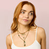 Chloe Green Gold Charm Necklace