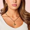 Ellie Gold Turquoise Chunky Charm Chain Necklace