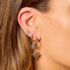 Kiki Gold Multi Blue Star Hoop Earrings
