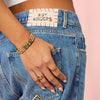 Tanieta Gold Crystal Organic Bangle
