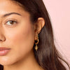 Kiki Gold Multi Green Star Hoop Earrings
