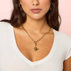 Aleena Gold Multi Green Chunky Star Pendant Charm